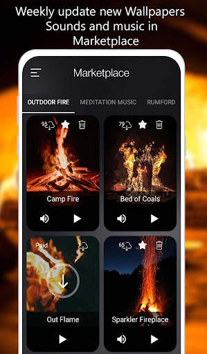 Crackling Fire Sounds: Relaxing Fireplace HD скриншот 3