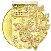 Gold Diamond Butterfly Theme icon