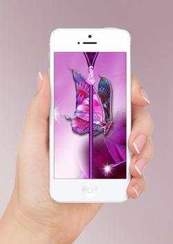 Butterfly Zipper Screen Lock screenshot 3