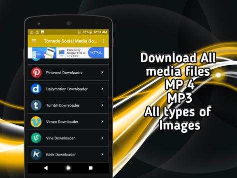 Tornado Social Media Downloader screenshot 2