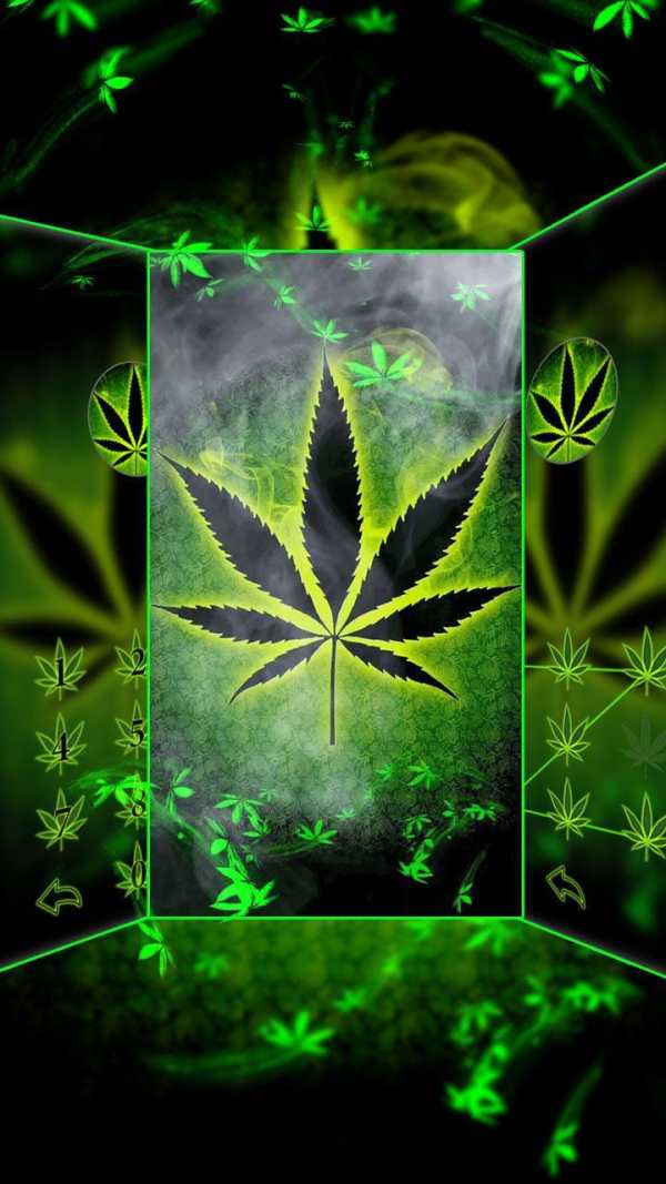 Neon Rasta Weed Live Wallpaper screenshot 2