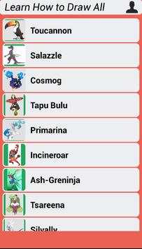 Learn How to Draw All Pokemon Sun Moon screenshot 4