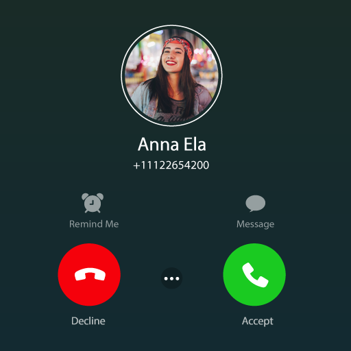 Fake caller id, prank call style IOS icon