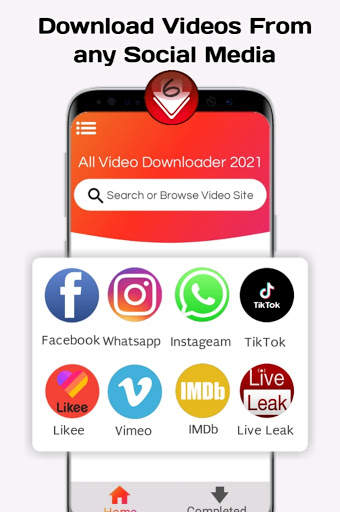 Six Video Downloader - free Downland 2021 1 تصوير الشاشة