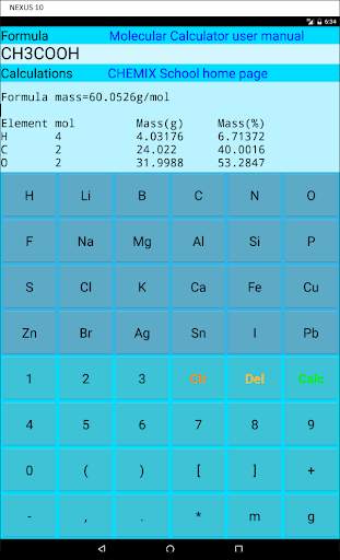 Molecular Calculator Lite screenshot 5