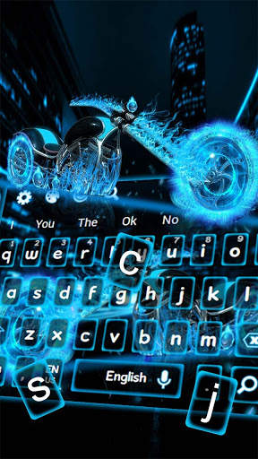 Клавиатура Neon Fire Bike скриншот 1