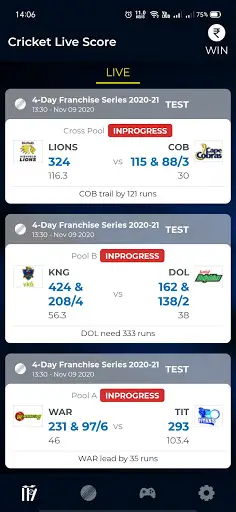 Live Cricket Score - Fantasy Cricket Prediction screenshot 1