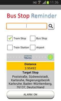 Bus Stop Reminder screenshot 1