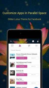 Glitter Lotus Theme for FB screenshot 3