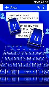 Classic Silver Blue Keyboard Theme screenshot 1