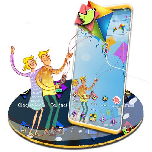 Couple Kite Launcher Theme 1.0