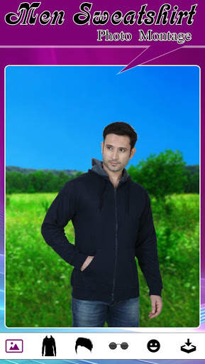 Man Sweatshirt Photo Suit screenshot 3