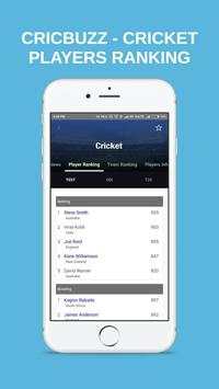 Free Cricbuzz Cricket Live Streaming /Scores/News screenshot 6