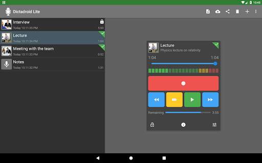 Dictadroid Lite - Voice Recorder screenshot 12