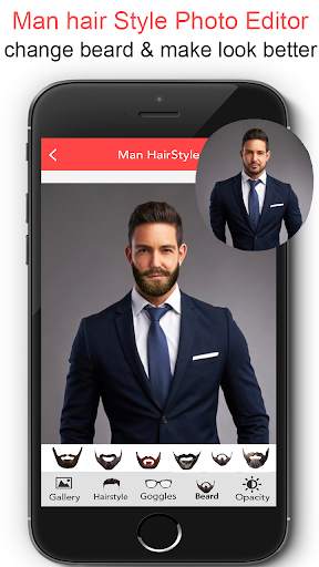 Man HairStyle & Beard Photo Editor screenshot 3