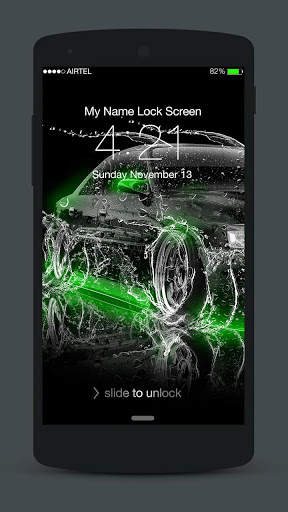 Neon Cars Lock Screen screenshot 2