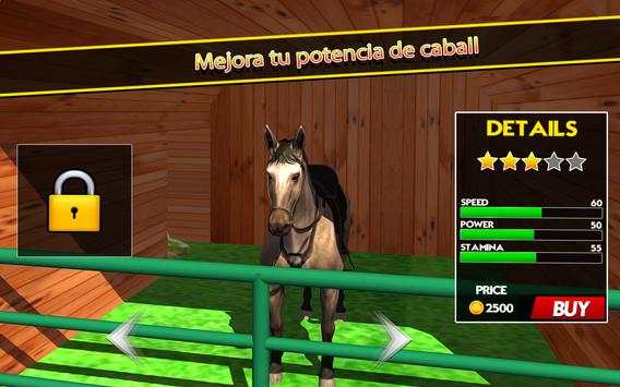 Caballo Montando Simulador 3D: Jockey Móvil Juego screenshot 3