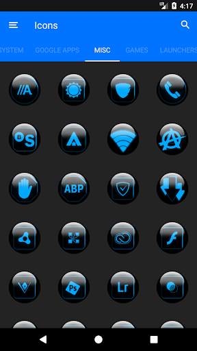 Blue Glass Orb Icon Pack screenshot 7