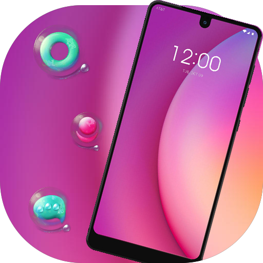 Colorful theme Red art bubble Jio phone 3 icon