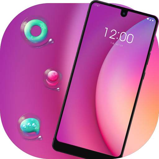 Colorful theme Red art bubble Jio phone 3 2.0.1