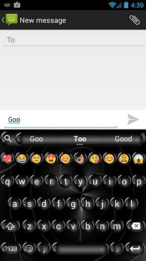 Spheres Black Emoji Keyboard screenshot 2