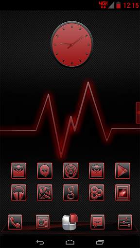 Serenity Launcher Theme Red screenshot 9