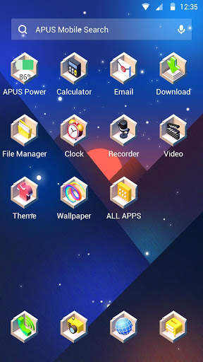 Starry Sky Valley APUS Launcher theme screenshot 5
