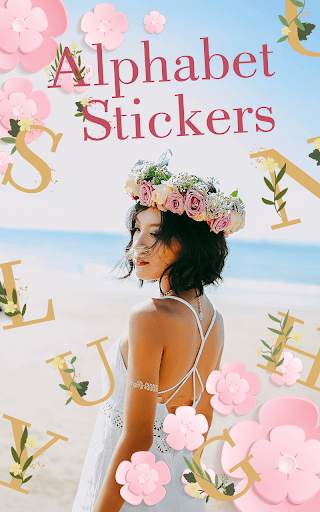 Alphabet Stickers: Text On Photo & Letter Name Art 1 تصوير الشاشة
