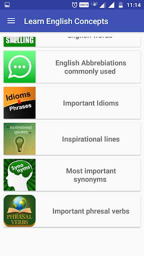 Learn English Concepts(Learn Grammar & vocabulary) screenshot 7