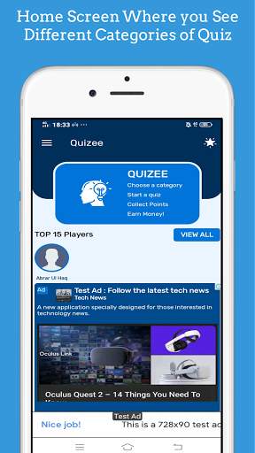 Quizee App - Solve Quiz and Earn Money स्क्रीनशॉट 2