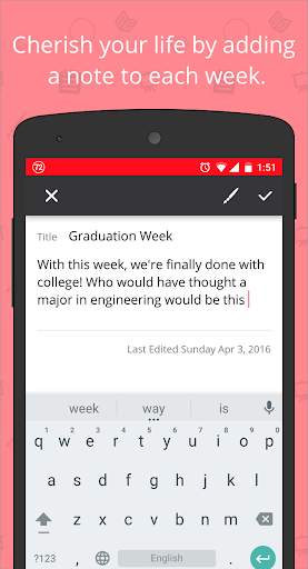 Life Calendar - Your life in weeks скриншот 3