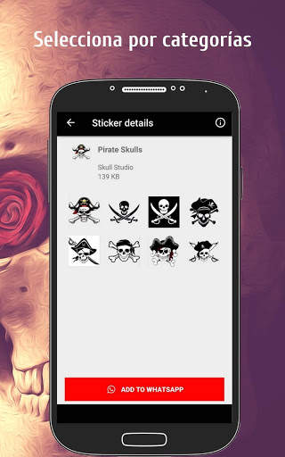 Stickers De Calaveras Para Chat - WAStickerApps screenshot 4