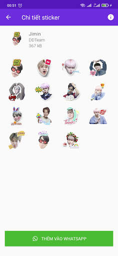 BTS Stickers For Whatsapp - WAStickerApps screenshot 4
