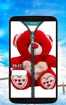 Teddy Bear Zipper Lock screenshot 3