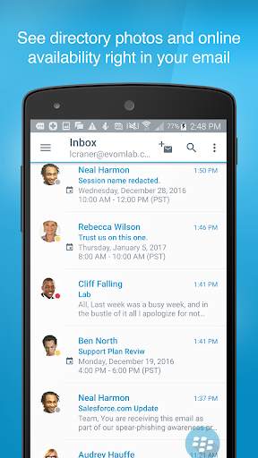 BlackBerry Work screenshot 1