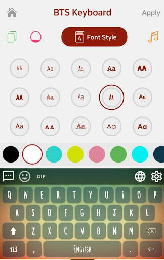 BTS keyboard स्क्रीनशॉट 6