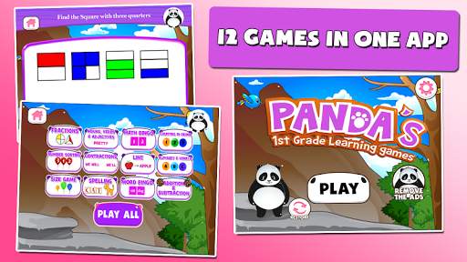 Panda 1st Grade Learning Games screenshot 1