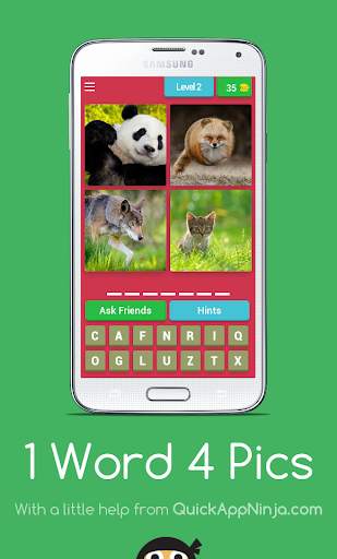 1 Word 4 Picture's Quiz (guess and Earn) स्क्रीनशॉट 3