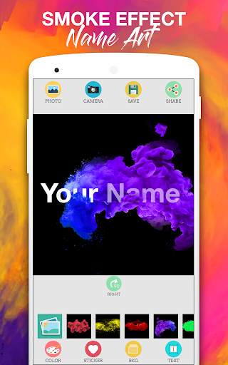 Smoke Effect Art Name - Focus and Filter Maker screenshot 3