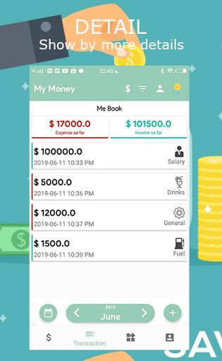 My Money Income/Expense Recorder Free 2019 screenshot 6