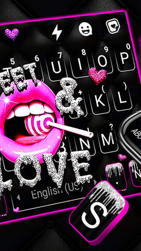 Sexy Love Lips Keyboard Background screenshot 3