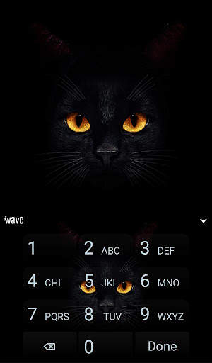 Dark Cat Animated Keyboard + Live Wallpaper स्क्रीनशॉट 5