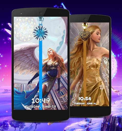 Angel Zipper Lock Screen screenshot 1
