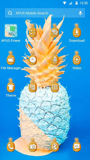 Summer Pineapple APUS Launcher theme screenshot 2