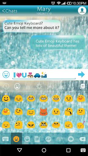 Glass Rainy Emoji Keyboard Art screenshot 2