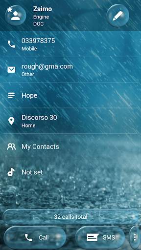 Dialer Bubble Rain Theme for Drupe and ExDialer screenshot 5