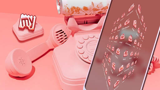 Old Pink Phone Launcher Theme screenshot 5