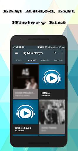 BG MUSIC PLAYER - MUSIC PLAYER 2 تصوير الشاشة