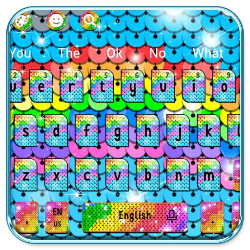 Sequin Rainbow Keyboard Themes 10001002