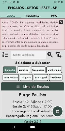 CCB Ensaios Setor Leste SP screenshot 2